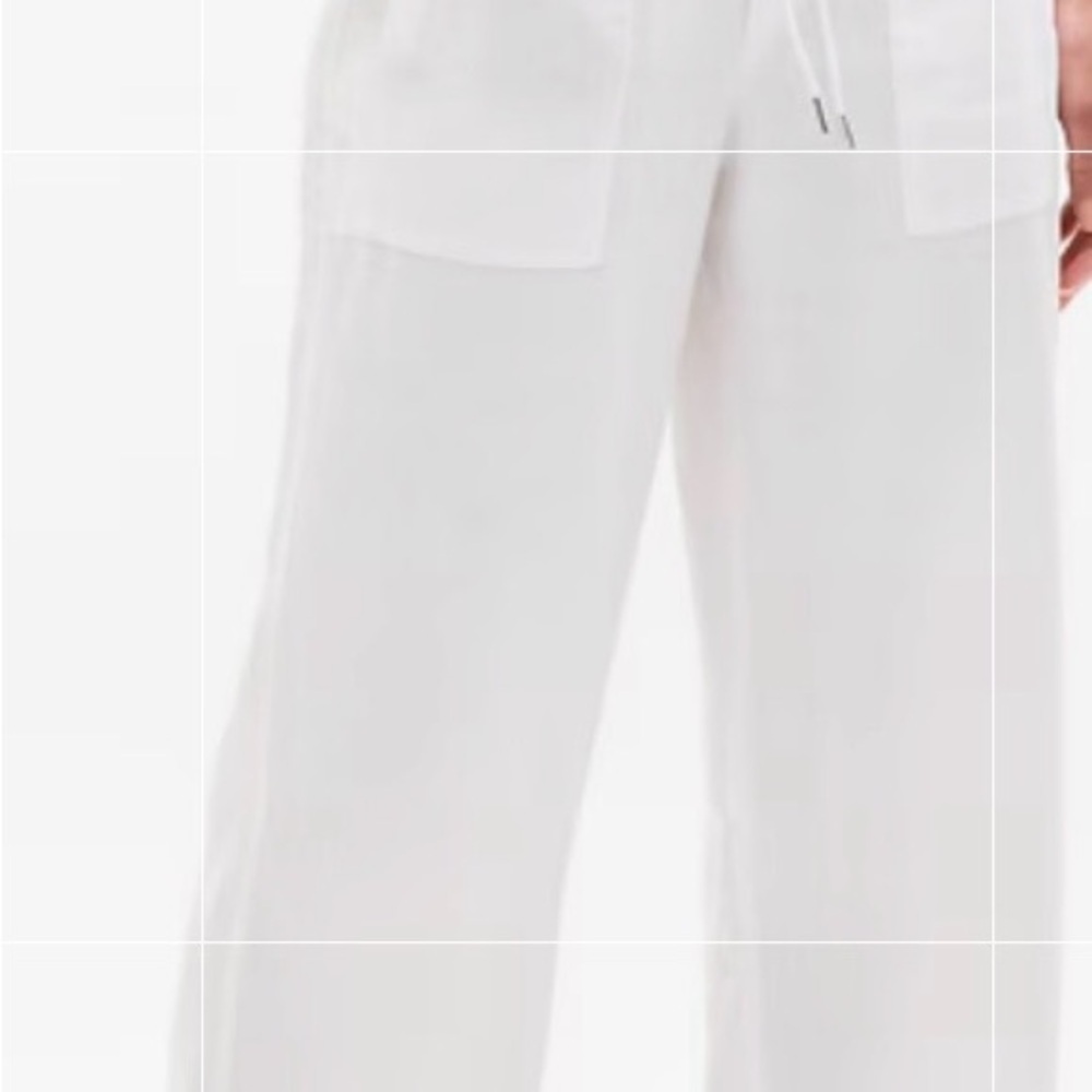 Athleta Retreat Linen High Rise Wide Leg Pant White Size Small - Never Worn - Picture 8 of 12